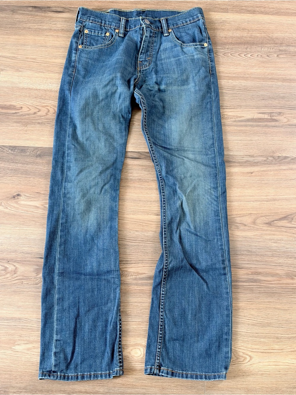 Levi's 527 Slim Bootcut Jeans Men 30x32 Blue Dark Wash Denim Pant Stretch Cowboy